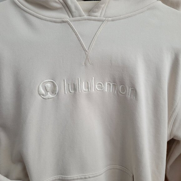 Lululemon All Yours Hoodie Cream French Terry Graphic Size 4 - Picture 3 of 11